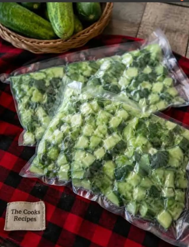 Cuted cucumber